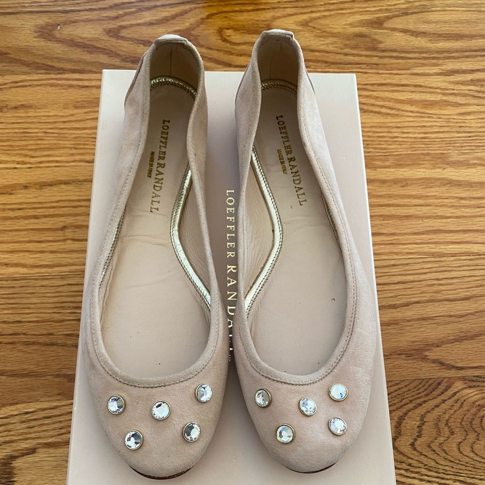 Worn once LOeffler Randall jewel ballerina flat. Comes with box.